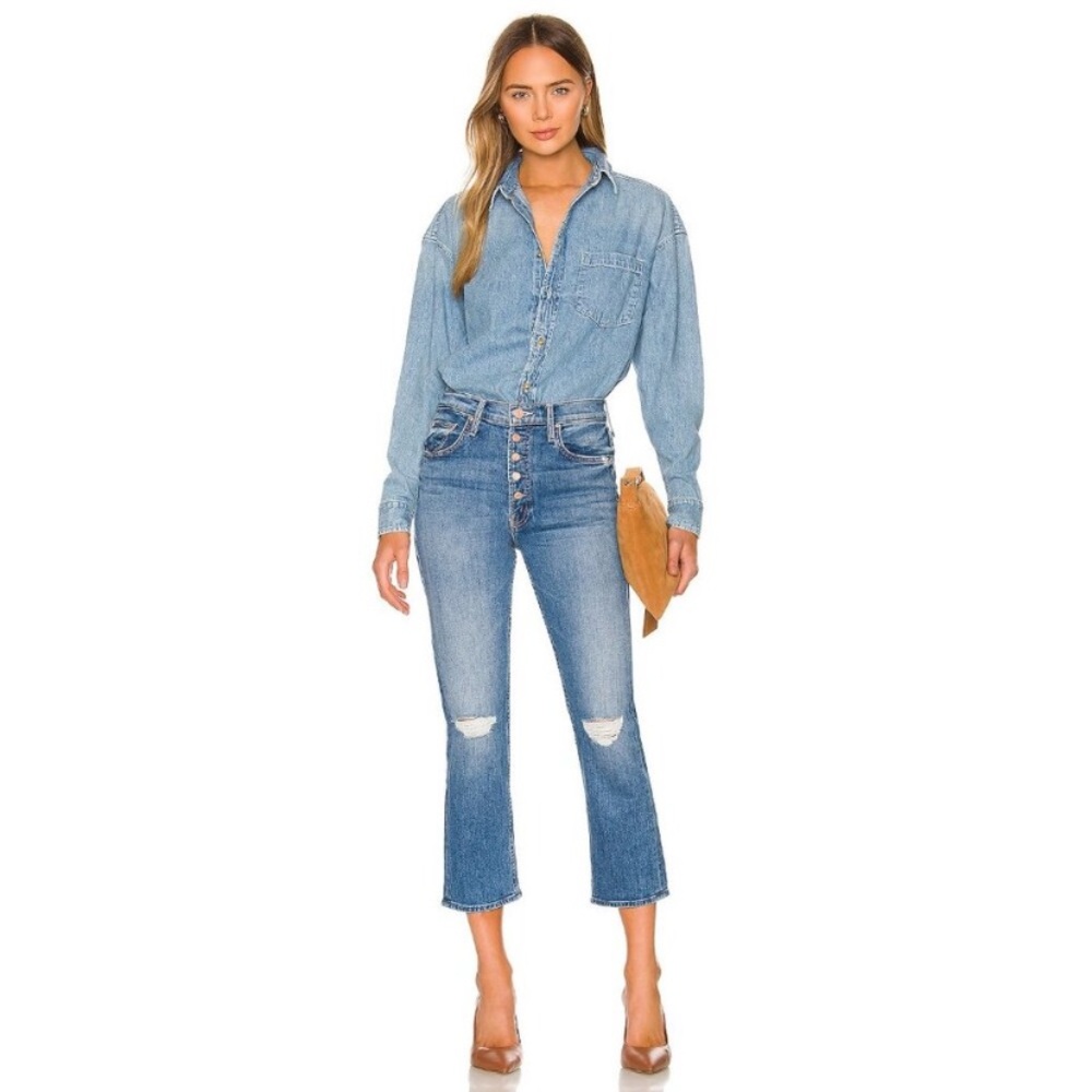 MOTHER denim jeans the pixie tomcat crop 34